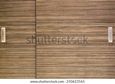 Wood cabinet background, soft focus