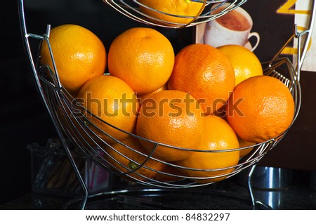 basket of orange in fast food