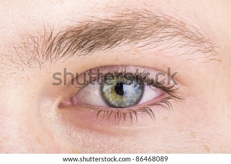 Human eye shooting close up