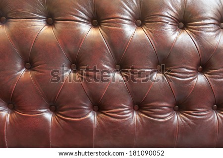 Close up leather sofa