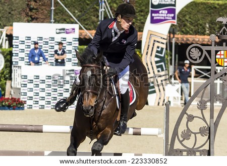 BARCELONA, SPAIN - OCTOBER 11: William Whitaker at the 103rd CSIO event at the Real Club de Polo Barcelona, on October 11, 2014, in Barcelona, Spain.