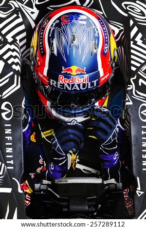 BARCELONA - FEBRUARY 26: Daniil Kvyat of RedBull at first day of Formula One Test Days at Catalunya Circuit on February 26, 2015 in Barcelona, Spain.
