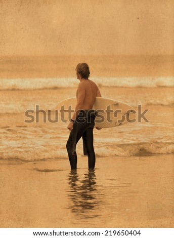 Surfer - old vintage picture