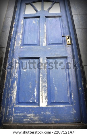 Front dark blue door - England