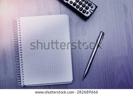 notebook and pen on wooden background notebook office phone