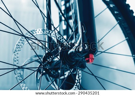 details bike front wheel axle disc brake damper