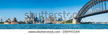 Circular Quay and Opera House, Harbor Bridge,Sydney, Australia