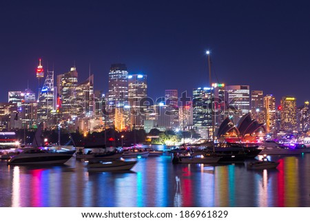 Sydney Harbor on new year eve