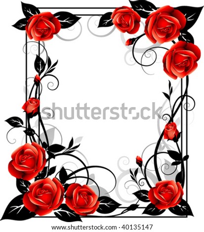 frame of roses