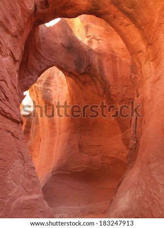 Huge arch in peek-a-boo canyon
