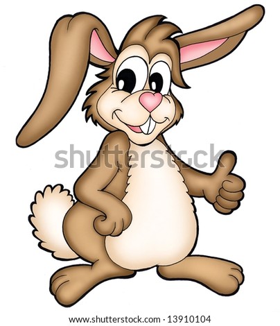 easter bunny pictures to colour in. Brown Easter bunny - color