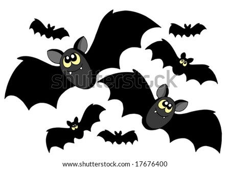 stock vector Bat silhouettes on white background vector illustration