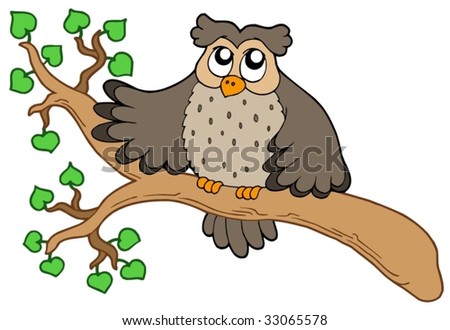 Owls On Branch