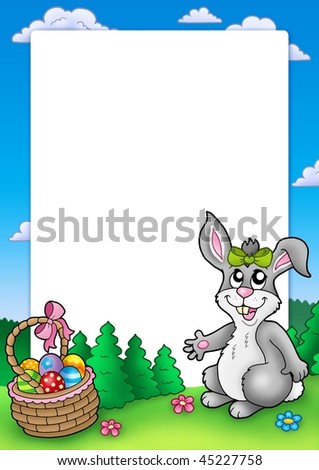 easter bunnies to color in. cute easter bunnies to colour