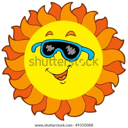 cartoon sun. Happy cartoon Sun - vector