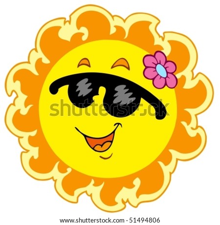 sun clipart. stock vector : Summer Sun with