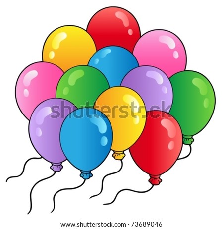 cartoon with balloons
