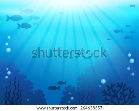 Ocean Underwater Theme Background 1 - Eps10 Vector Illustration