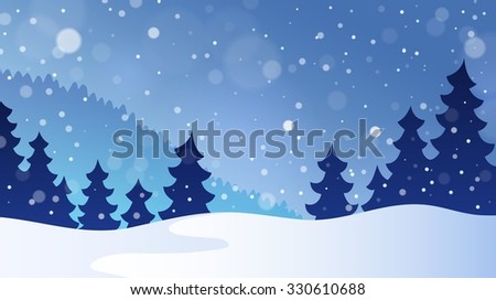 Winter theme landscape 3 - eps10 vector illustration.