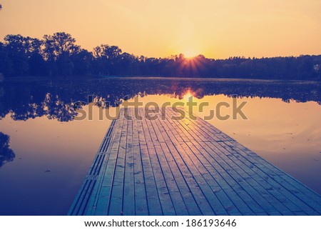 instagram nashville tone orange sunset sunrise lake boat and trees