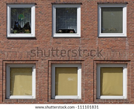Facade of an apartment building in Kiel, Germany