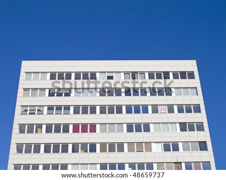facade of a modern bureau building