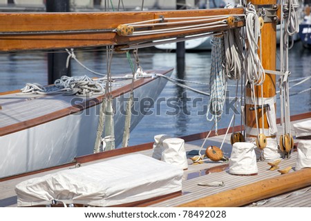 Details of sailing boat rig