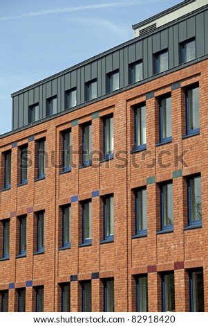 Facade of a modern bureau building in Germany