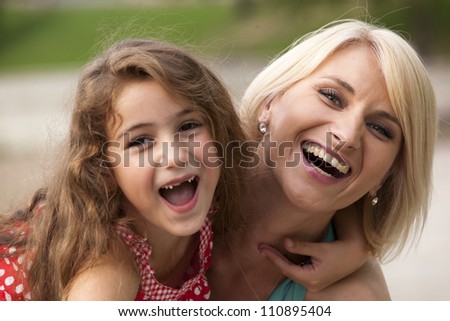 happy Mother and smiling baby