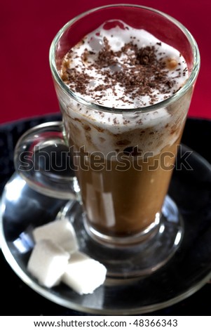cappuccino coffee with whipped cream