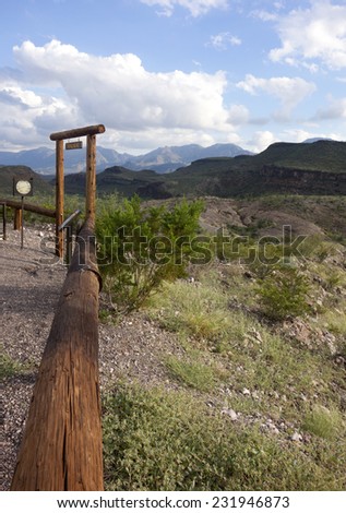 Gate to a hiking trail at Big Bend National Park