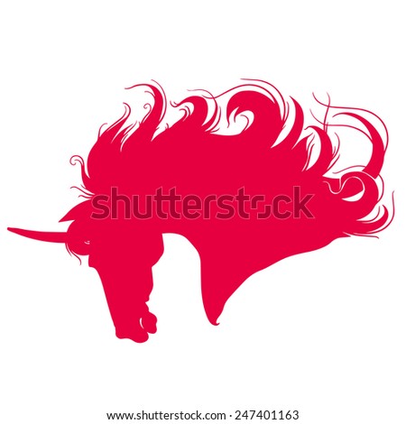 Beautiful Unicorn. Silhouette. Stock Vector Illustration 247401163