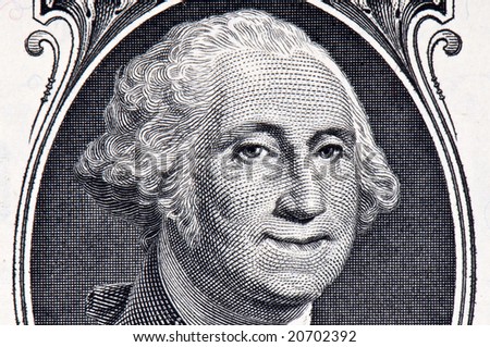 george washington dollar bill art. stock photo : George