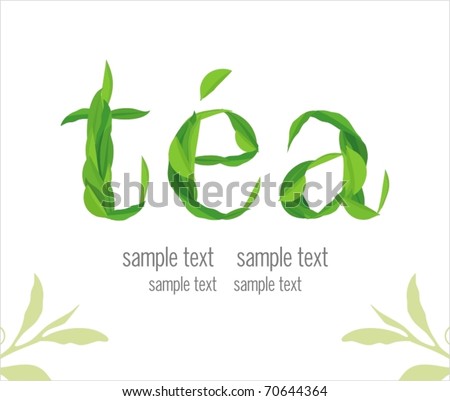 vector tea leaves