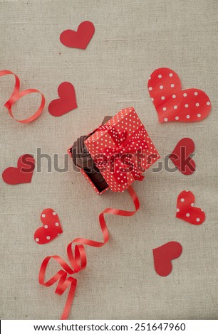 Gift box of the chocolate