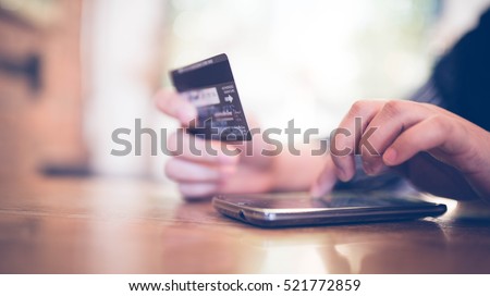 Online purchase with a credit card
