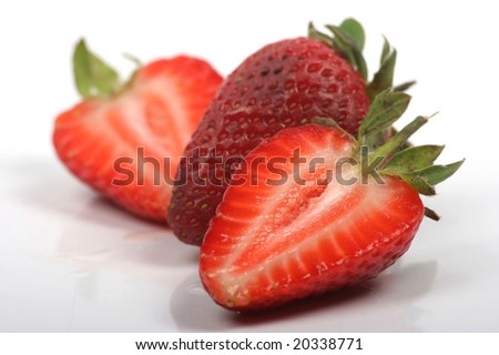 strawberries cut