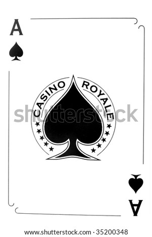 Ace of spades isolated on white