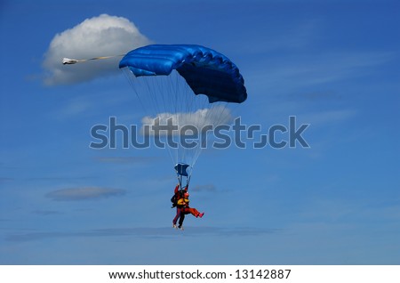 Parachute jumps in a tandem