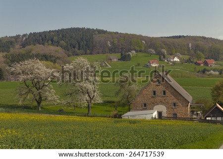 Country house in Hagen, village in the Osnabrueck country, Lower Saxony, Germany