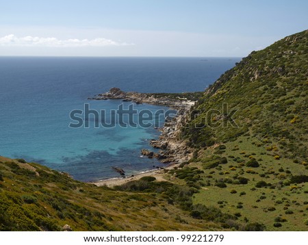 Landscape near Villasimius, Cala Pira, Southeast Sardinia, Italy, Europe