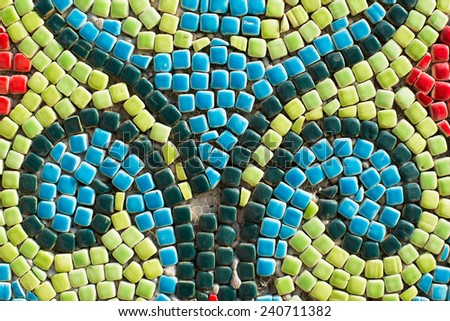 Multicolored broken mosaic tile abstract pattern background
