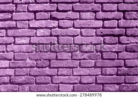 Background of purple brick wall pattern texture. Suitable for graffiti inscriptions as a textured effect on behind