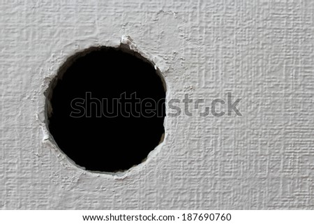 Hole in the wall.