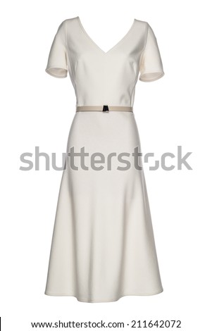 female white dress on a white background