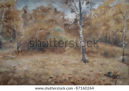 oil painting of autumn landscape/autumn landscape/artist