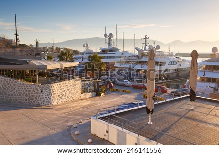 ATHENS, GREECE ÃÂ¢Ã?Ã? JANUARY 14 2015: Yachts in Zea Marina in Athens, Greece on January 14th 2015.