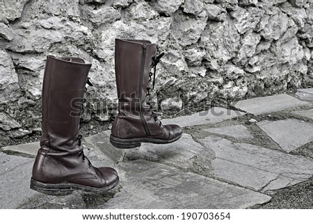 concept way of life, walking boots alone