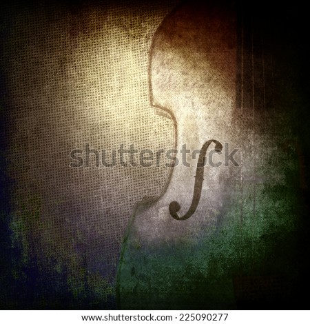 Bass on old fabric background texture