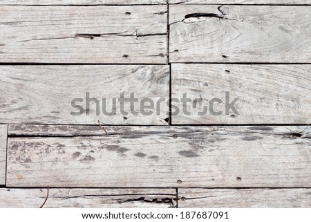 Old wooden wall (white background)